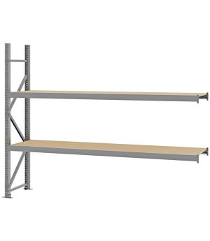 Weitspannregal Anbauregal FORTIS, 2.000×2.500×500 mm, Spanplatte