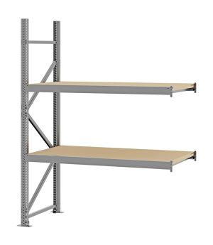 Weitspannregal Anbauregal FORTIS, 2.000×1.500×600 mm, Spanplatte