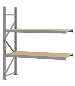 Weitspannregal Anbauregal FORTIS, 2.000×1.750×600 mm, Spanplatte