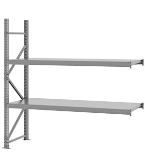 Weitspannregal Anbauregal FORTIS, 2.000×2.000×600 mm, verzinkt