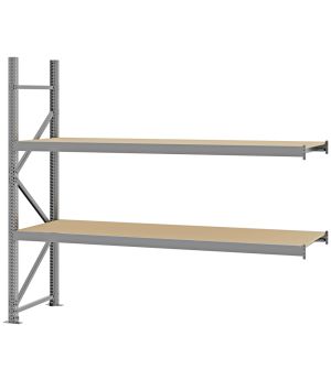 Weitspannregal Anbauregal FORTIS, 2.000×2.250×600 mm, Spanplatte