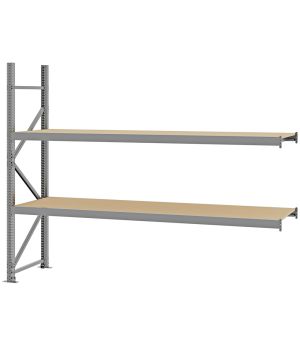 Weitspannregal Anbauregal FORTIS, 2.000×2.500×600 mm, Spanplatte