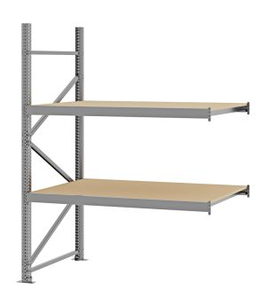 Weitspannregal Anbauregal FORTIS, 2.000×1.500×800 mm, Spanplatte