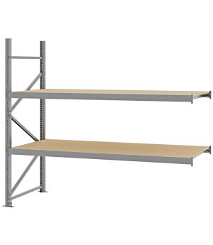 Weitspannregal Anbauregal FORTIS, 2.000×2.250×800 mm, Spanplatte