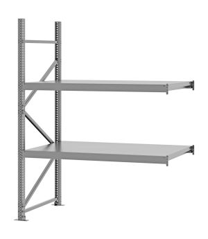 Weitspannregal Anbauregal FORTIS, 2.000×2.500×800 mm, Spanplatte