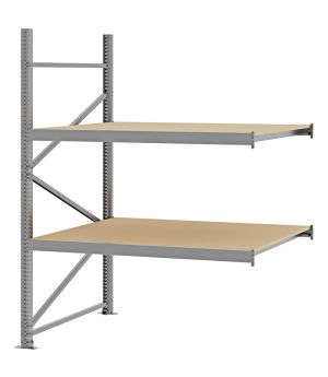Weitspannregal Anbauregal FORTIS, 2.000×1.500×1.000 mm, Spanplatte