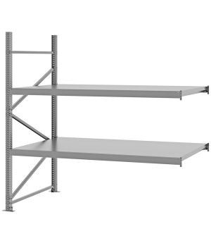 Weitspannregal Anbauregal FORTIS, 2.000×2.000×1.000 mm, verzinkt