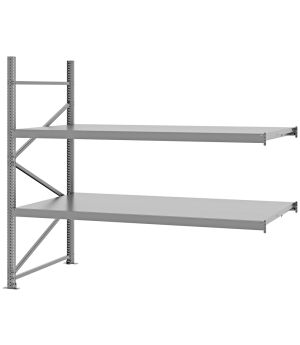 Weitspannregal Anbauregal FORTIS, 2.000×2.250×1.000 mm, verzinkt