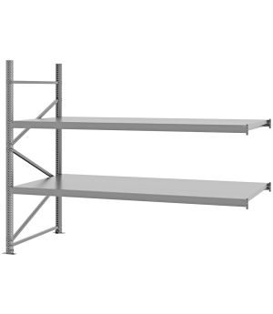 Weitspannregal Anbauregal FORTIS, 2.000×2.500×1.000 mm, verzinkt