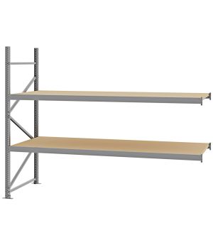 Weitspannregal Anbauregal FORTIS, 2.000×2.500×1.000 mm, Spanplatte