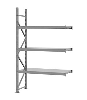 Weitspannregal Anbauregal FORTIS, 2.500×1.500×500 mm, verzinkt