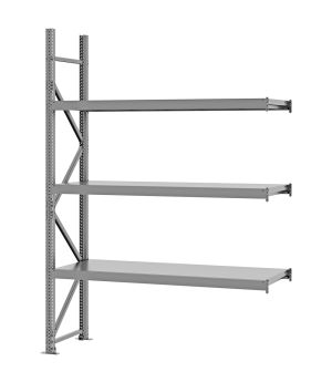 Weitspannregal Anbauregal FORTIS, 2.500×1.750×500 mm, verzinkt