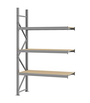 Weitspannregal Anbauregal FORTIS, 2.500×1.750×500 mm, Spanplatte