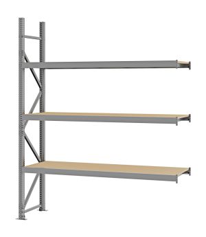 Weitspannregal Anbauregal FORTIS, 2.500×2.000×500 mm, Spanplatte