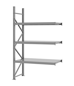 Weitspannregal Anbauregal FORTIS, 2.500×1.500×600 mm, verzinkt