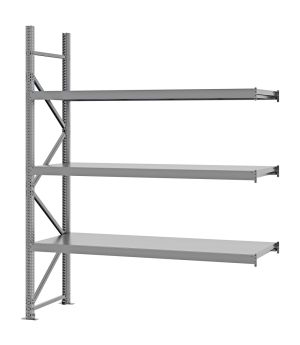Weitspannregal Anbauregal FORTIS, 2.500×2.000×600 mm, verzinkt