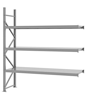Weitspannregal Anbauregal FORTIS, 2.500×2.250×600 mm, verzinkt