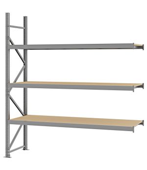 Weitspannregal Anbauregal FORTIS, 2.500×2.250×600 mm, Spanplatte