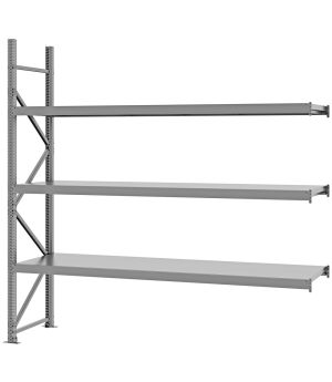 Weitspannregal Anbauregal FORTIS, 2.500×2.500×600 mm, verzinkt