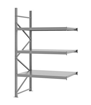 Weitspannregal Anbauregal FORTIS, 2.500×1.500×800 mm, verzinkt