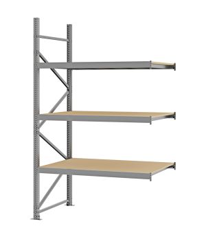 Weitspannregal Anbauregal FORTIS, 2.500×1.500×800 mm, Spanplatte