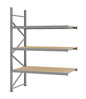Weitspannregal Anbauregal FORTIS, 2.500×1.750×800 mm, Spanplatte