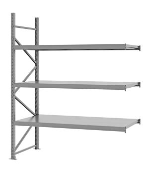 Weitspannregal Anbauregal FORTIS, 2.500×2.000×800 mm, verzinkt