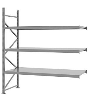 Weitspannregal Anbauregal FORTIS, 2.500×2.250×800 mm, verzinkt