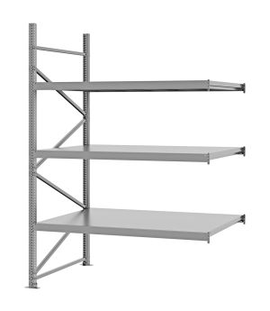 Weitspannregal Anbauregal FORTIS, 2.500×1.750×1.000 mm, verzinkt
