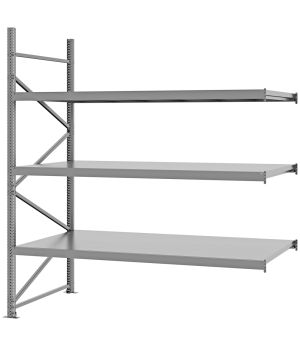 Weitspannregal Anbauregal FORTIS, 2.500×2.250×1.000 mm, verzinkt