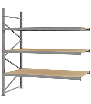 Weitspannregal Anbauregal FORTIS, 2.500×2.250×1.000 mm, Spanplatte