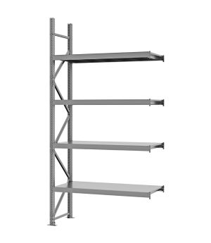 Weitspannregal Anbauregal FORTIS, 3.000×1.500×500 mm, verzinkt
