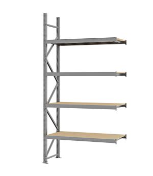 Weitspannregal Anbauregal FORTIS, 3.000×1.500×500 mm, Spanplatte