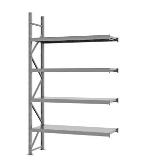 Weitspannregal Anbauregal FORTIS, 3.000×1.750×500 mm, verzinkt