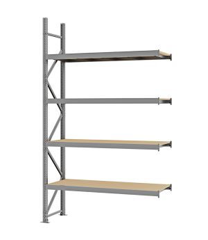 Weitspannregal Anbauregal FORTIS, 3.000×1.750×500 mm, Spanplatte