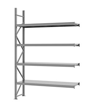 Weitspannregal Anbauregal FORTIS, 3.000×2.000×500 mm, verzinkt
