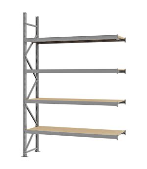 Weitspannregal Anbauregal FORTIS, 3.000×2.000×500 mm, Spanplatte