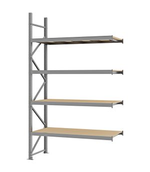 Weitspannregal Anbauregal FORTIS, 3.000×1.750×600 mm, Spanplatte