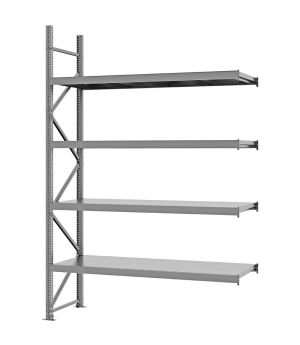 Weitspannregal Anbauregal FORTIS, 3.000×2.000×600 mm, verzinkt