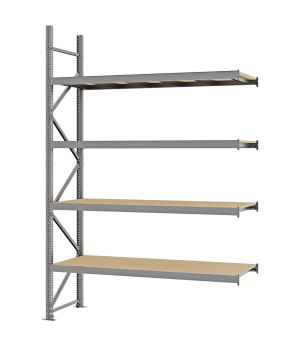 Weitspannregal Anbauregal FORTIS, 3.000×2.000×600 mm, Spanplatte