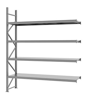 Weitspannregal Anbauregal FORTIS, 3.000×2.500×600 mm, verzinkt