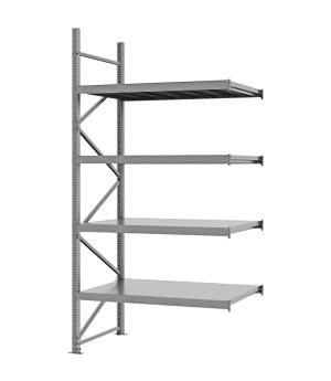 Weitspannregal Anbauregal FORTIS, 3.000×1.500×800 mm, verzinkt