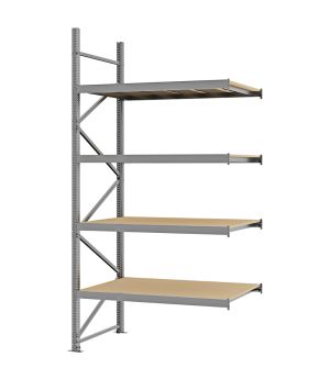Weitspannregal Anbauregal FORTIS, 3.000×1.500×800 mm, Spanplatte