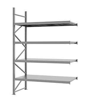 Weitspannregal Anbauregal FORTIS, 3.000×2.000×800 mm, verzinkt