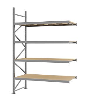 Weitspannregal Anbauregal FORTIS, 3.000×2.000×800 mm, Spanplatte