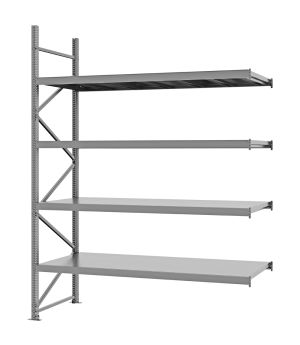 Weitspannregal Anbauregal FORTIS, 3.000×2.250×800 mm, verzinkt