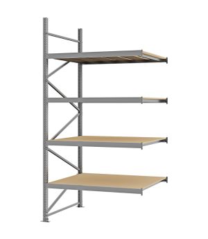 Weitspannregal Anbauregal FORTIS, 3.000×1.500×1.000 mm, Spanplatte
