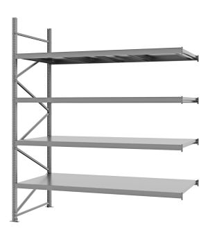 Weitspannregal Anbauregal FORTIS, 3.000×2.500×1.000 mm, verzinkt