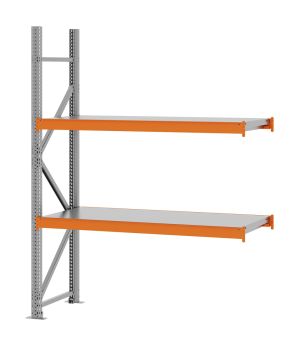 Weitspannregal Anbauregal FORTIS, 2.000×1.500×500 mm, verzinkt