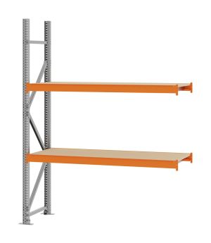 Weitspannregal Anbauregal FORTIS, 2.000×1.500×500 mm, Spanplatte